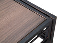 Console Essential 110x40x80 cm in Ferro e MDF Nero e Marrone