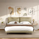 Set 2 Comodini Sospesi Moderni 40x30x15cm con Cassetto in Legno Rovere      