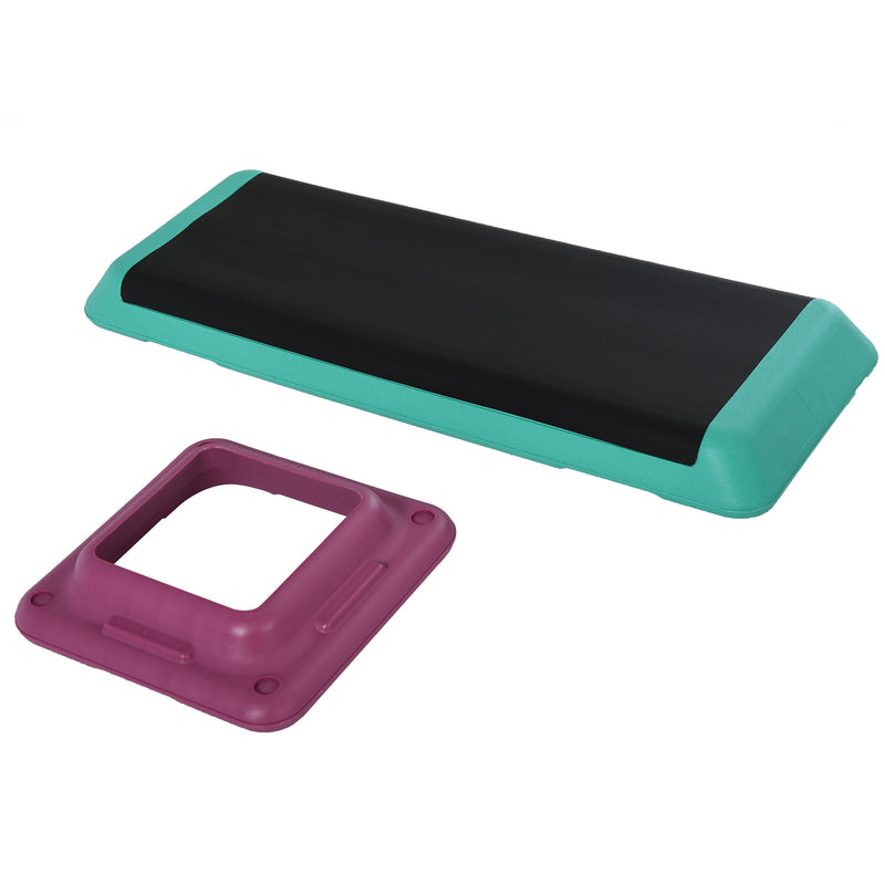 Stepper per Aerobica 110x40x20 cm Antiscivolo e Regolabile su 3 Livelli in Plastica Multicolore   