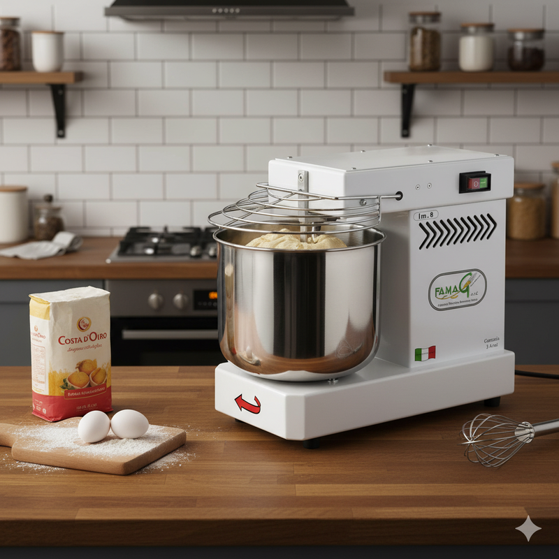 Impastatrice a Spirale Testa Fissa 8Kg 350W Famag IM8/230