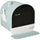 Katzenstreu 43x44x47 cm mit Pfannenwender und Tablett aus grünem Polypropylen