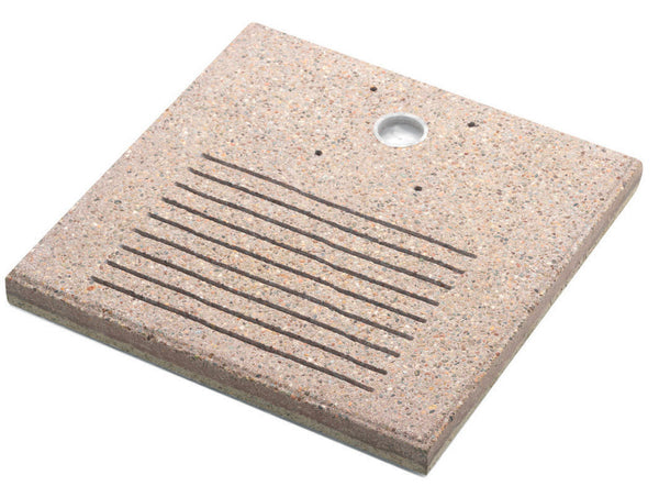 Base Quadrata 40x40x4 cm per Fontane con Ghiera Grande in Cemento Belfer 42/BSE/7.T Tortora sconto