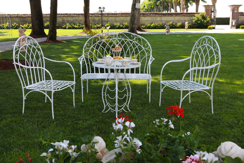 Poltrona da Giardino in Metallo Viareggio Bianco
