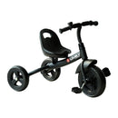 Triciclo per Bambini in Metallo Campanello Parafango Ruota Speciale Nero 