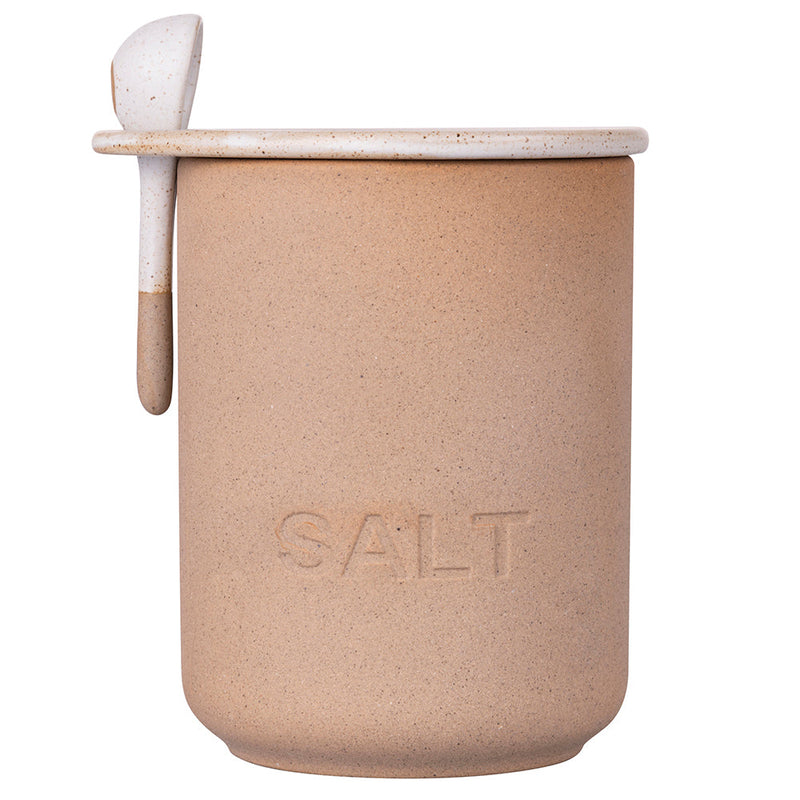 Barattolo Sale con Cucchiaino Ø10x15 cm 900 ml in Ceramica VdE Tivoli 1996 Pompei