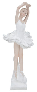 Ballerina Dicy 8x8x23 cm in Resina Bianco