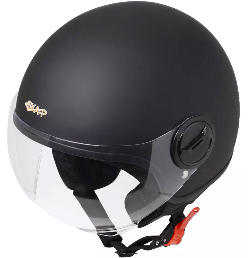 Casco Demi-Jet per Scooter Visiera Sagomata SKA-P 1 WH Wolli Glicine Varie Misure