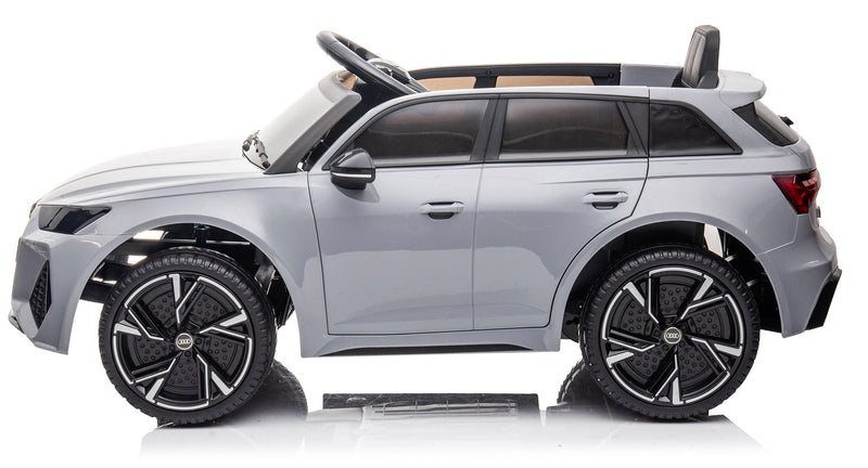 Macchina Elettrica per Bambini 12V con Licenza Audi RS6 Grigia