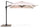 Dezentraler Gartenschirm 3x3m in Aluminium und Polyester in Richtung Ecru