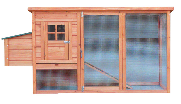 Pollaio da Giardino 198x75x103 cm Per 3-4 Galline in Legno Naturale sconto