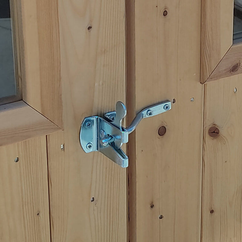 Casetta Box da Giardino per Attrezzi 178x273 cm con Porta Doppia Cieca in Legno Naturale