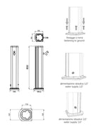 Fontana Lavapiedi da Giardino con Rubinetto Temporizzato Arkema Jolly Verde