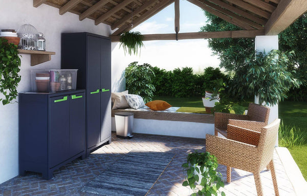 Schrank 2 Regale 80x44x100 cm Keter Moby Basso XL Anthrazit acquista