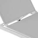 Lettino Prendisole da Giardino 194x63xH31 cm con ruote Oasi bianco