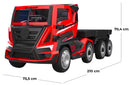 Camion Elettrico Truck con Rimorchio per Bambini 12V RC Rosso