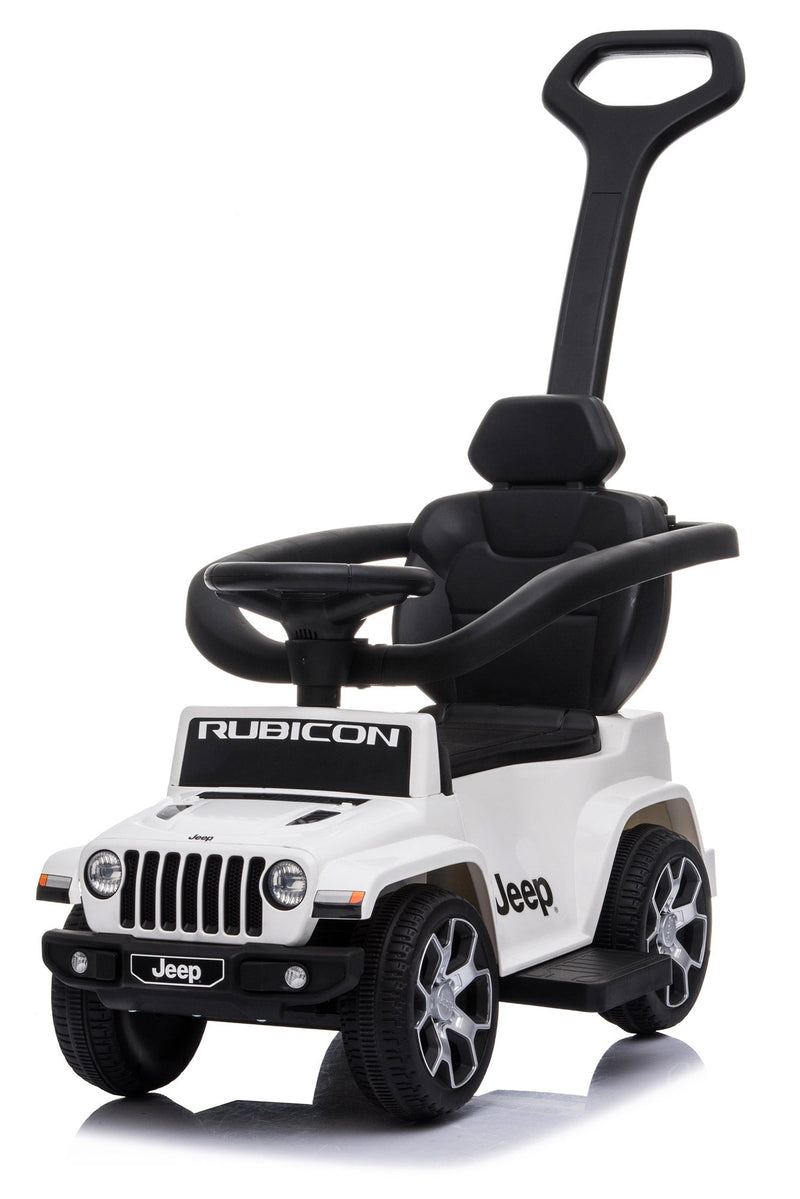 Macchina a Spinta per Bambini con Parasole con Licenza Jeep Rubicon Bianca