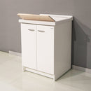 Mobile Lavatoio 83x60x87 cm 2 Ante Asse in Legno Montegrappa Acqua Marella Bianco Lucido