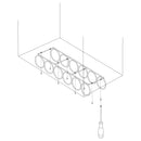Portabottiglie per Mobili 6 Bottiglie in Acciaio Emuca Cromato