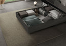 Letto Matrimoniale Francese Imbottito in Microfibra Appia Large Grigio Varie Misure