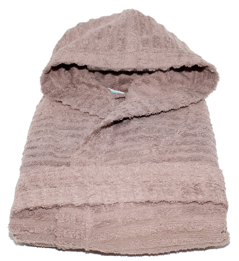 Accappatoio in Spugna 100% Cotone Sally Horizon Tortora