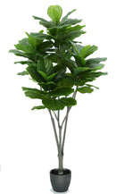 Pianta Artificiale Ficus Lyrata H160 cm con Vaso Verde