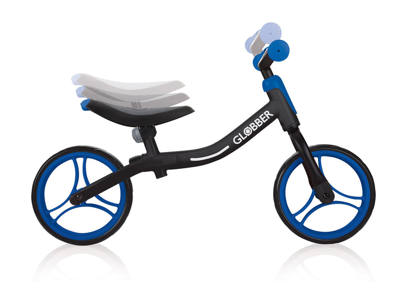 Bicicletta Pedagogica per Bambini 10" Senza Pedali Globber Go Bike Nero e Blu