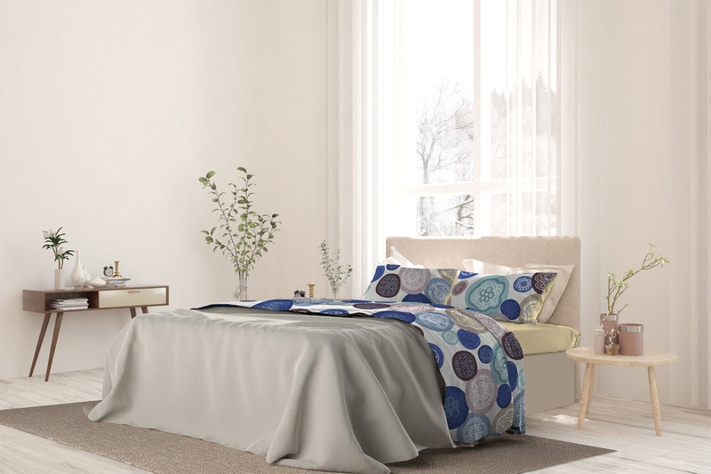 Set lenzuola stampa sopra Sotto e Federe Murrine Varie Misure