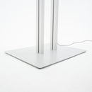 Espositore a Leggio con Piantana 51,4x79 cm in Alluminio con Led Porta Menù Silver