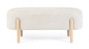 Panca 108x41,5x48 cm Dalia in Bouclè Bianco