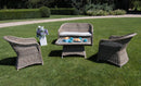 Set Salotto da Giardino in Polyrattan Baltimora Grigio