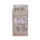 Portabottiglie 6 Posti 30x20xh34 cm in Legno Naturale