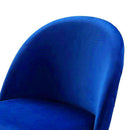 Set 4 Sedie Imbottite 49x52x79 cm in Velluto Blu e Nero