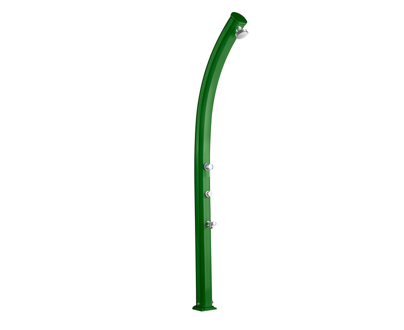Doccia Solare da Giardino 25L Miscelatore Temporizzato e Lavapiedi Arkema Jolly Verde