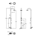 Doccia da Giardino Miscelatore e Lavapiedi Sined Luna Bianca
