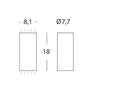 Applique da Esterno a LED 2x6W a Tubo Sovil Sirio Grigio