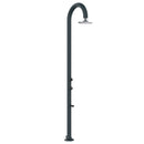 Doccia da Giardino in Alluminio Soffione I-switch Quadrato con Termometro LCD Sined Luna Alu Grigio 