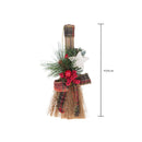 Set 3 Scopette Decorative Natalizie 35 cm in Legno con Vetro