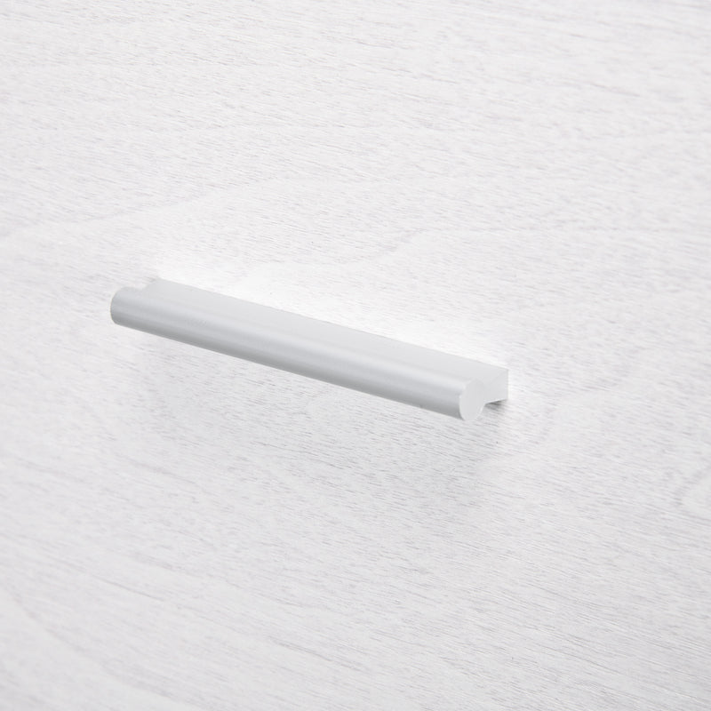 Cassettiera per Ufficio a 4 Cassetti 40x42x130,8 cm con 2 Serrature e Barra Portadocumenti in Legno Bianco 