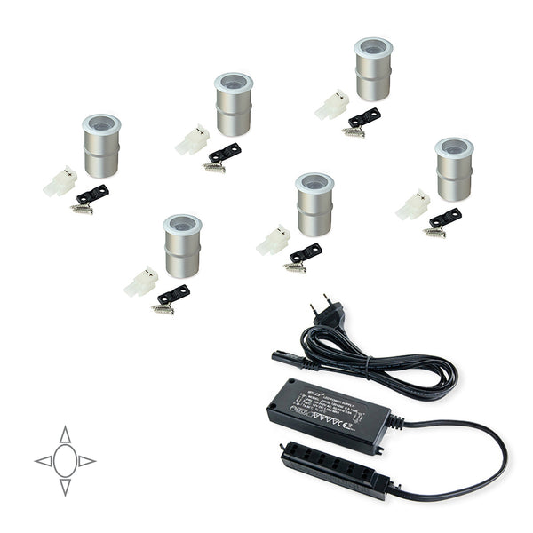 Emuca Led Einbauleuchte 18mm 15W Naturweiß Lichtkonverter 6 Stück online