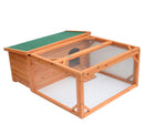 Pollaio Gabbia per Galline in Legno di Abete 100x125x49 cm 