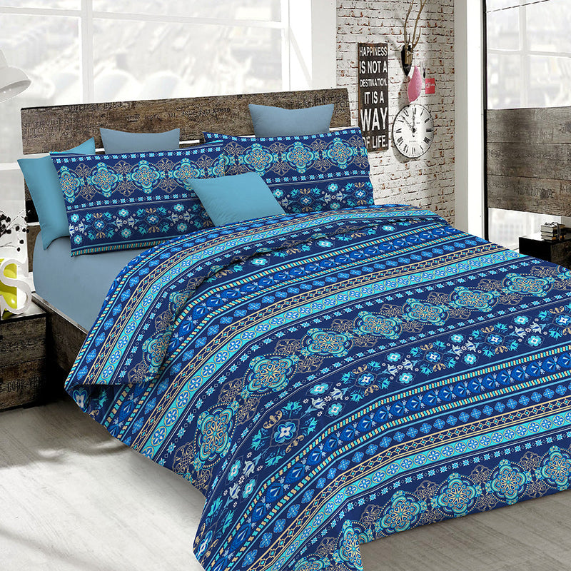 Copripiumino con stampa sul Sacco e Federe Doubleface Greca