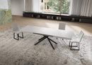 Tavolo Allungabile 160-244x80x74 cm Niket Bianco Frassino Gambe Antracite