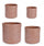 Set 4 Vasi a Cilindro Tressage Terracotta