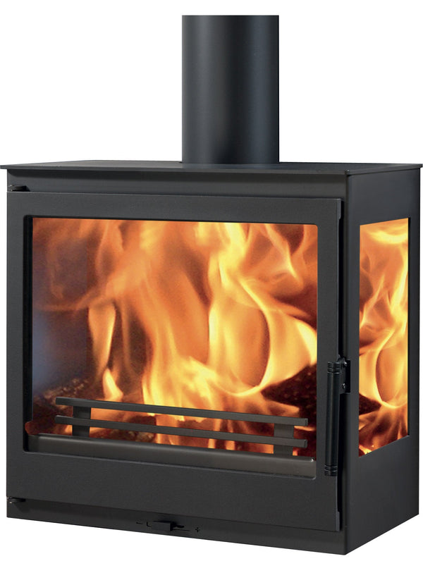 online Stufa a Legna 7,1 kW 58,7x55,6x53,7 cm Onix Wall Nera