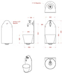 Fontana a Parete da Giardino con Rubinetto Belfer 42/PR Bianca