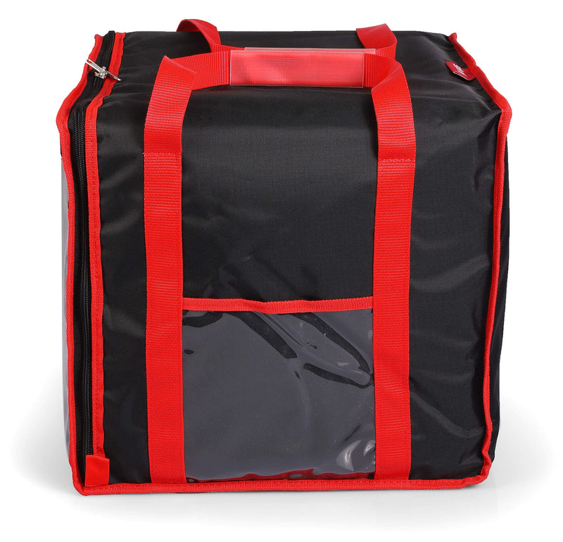 Borsa Termica Porta Pizze da Asporto 8/10 Cartoni Safemi Express 10 Nera e Rossa
