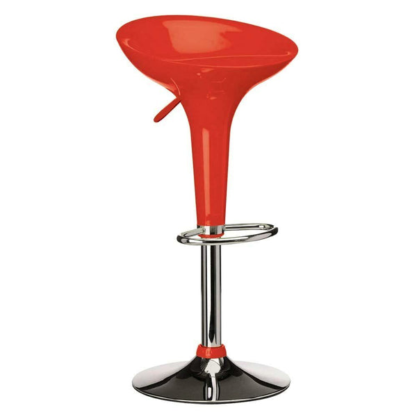 sconto Sgabello Cucina Regolabile in Acciaio e ABS Seduta Girevole Rosso Casa Bar