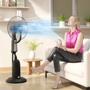 Ventilatore Nebulizzatore Regolabile a 3 Velocità con Oscillazione 75° in Metallo e Plastica Nero    