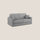 Divano Letto 2 Posti 166x92x96 cm in Tessuto Grigio