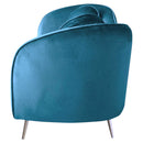 Divano 2 Posti 130x78x65 cm in Velluto Ottanio